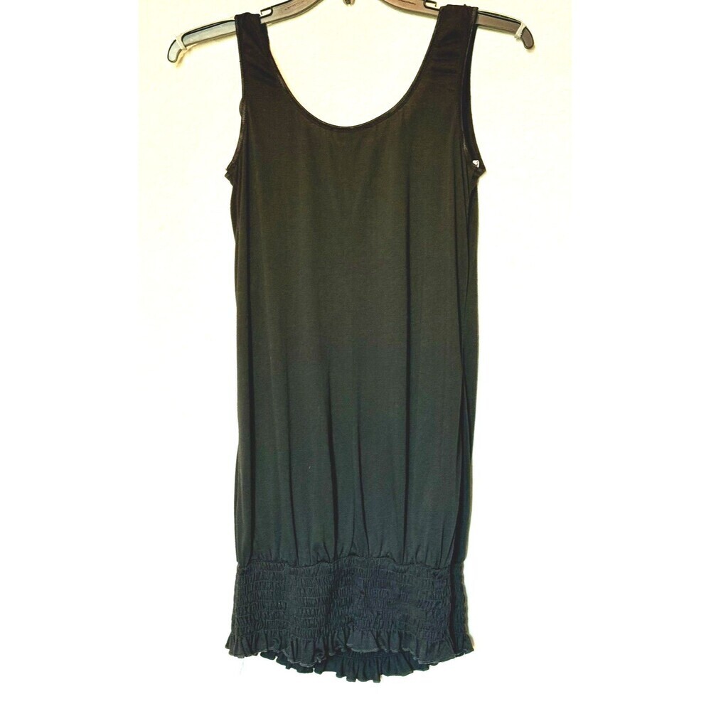 Women’s Black Top Large Silk Flower Rhinestone details USA, Y2K Grunge - Picture 3 of 7